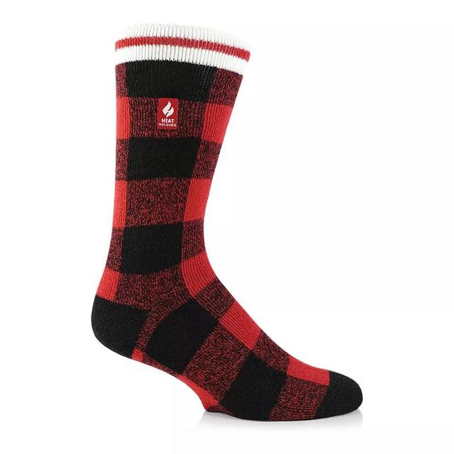 Mens Heat Holders Lite Midweight Plaid Thermal Socks Product Image