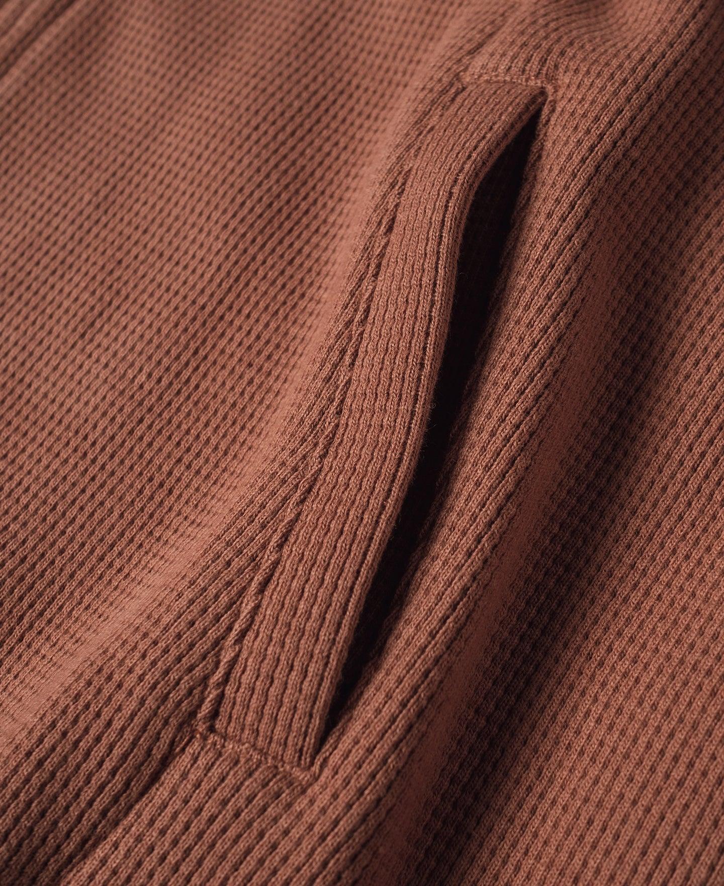 Waffle Cotton Full-Zip Track Jacket - Orange Product Image