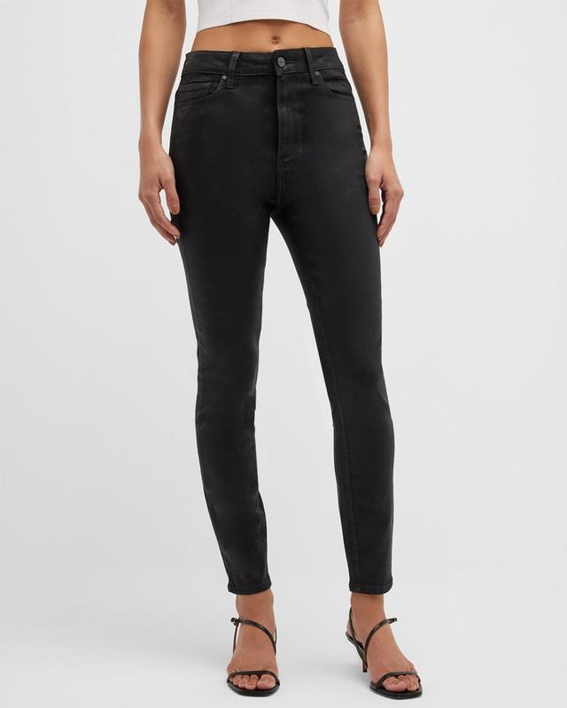 Womens Margot Coated Ankle Skinny Jeans Product Image