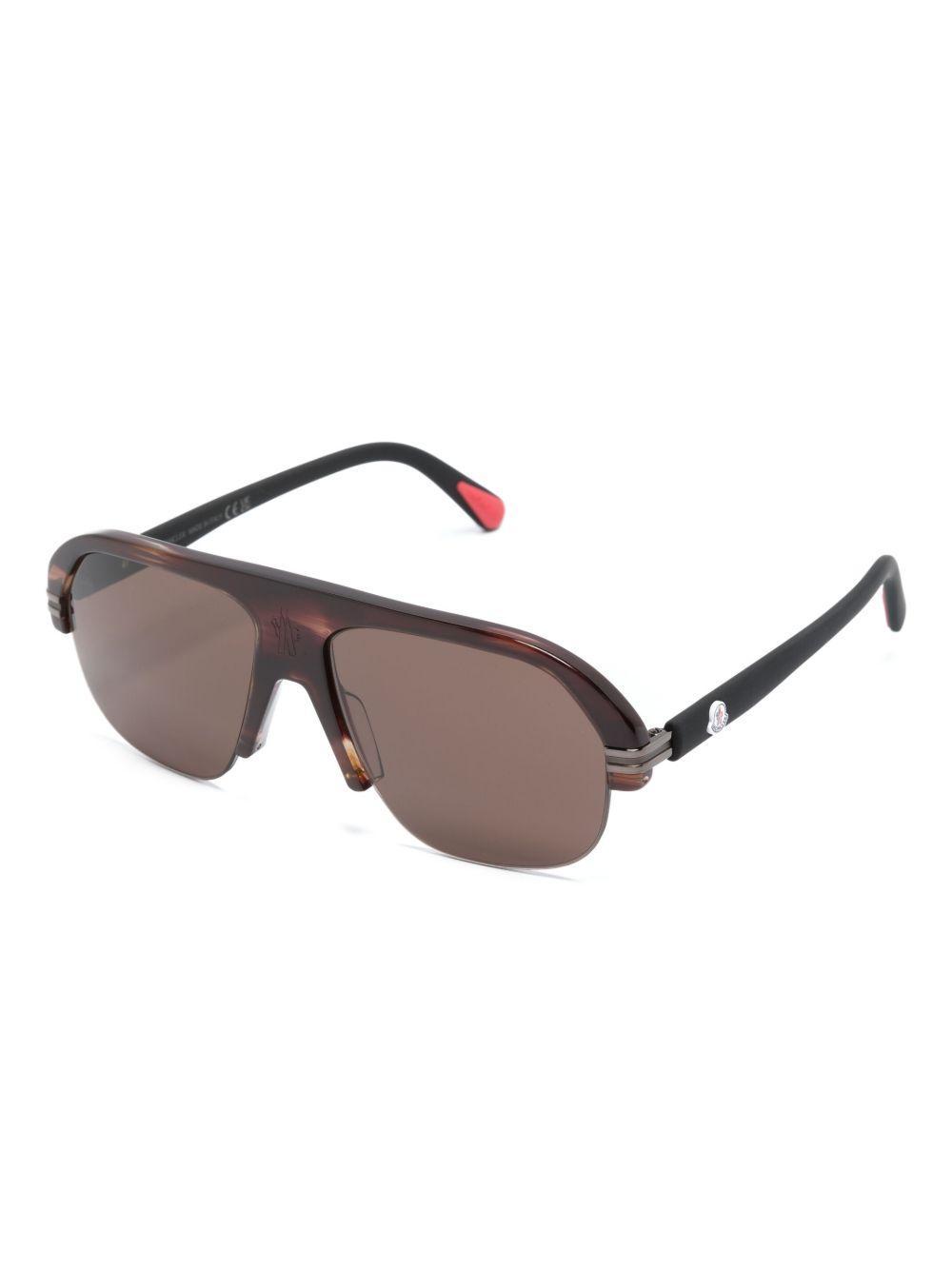 MONCLER Pilot-frame Sunglasses In Brown Product Image