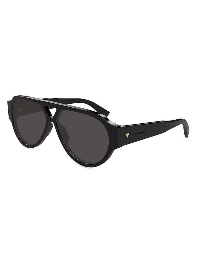 Mens Bold Triangle Stud 59MM Pilot Sunglasses Product Image