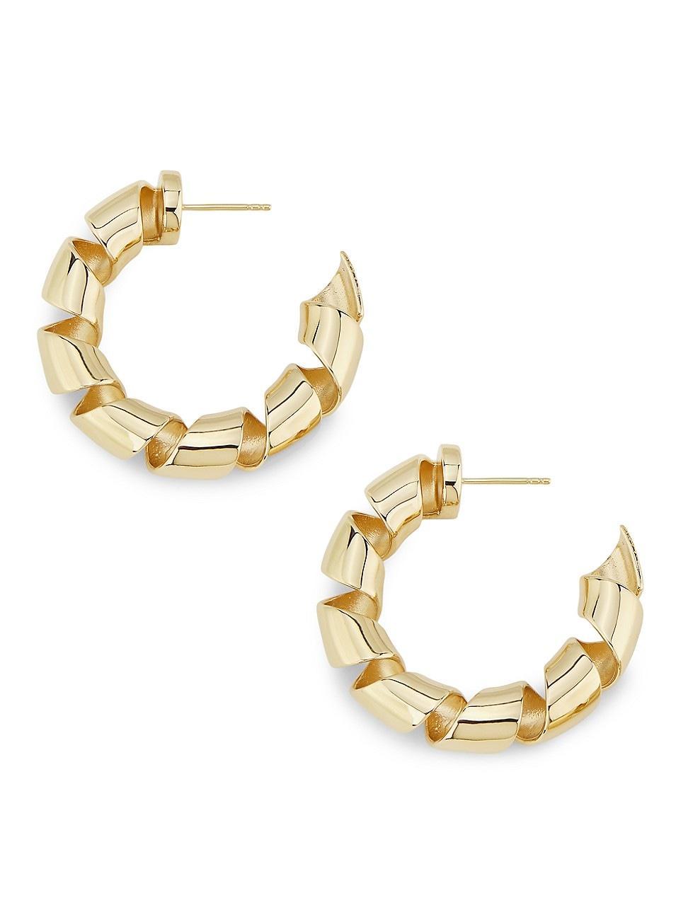 Womens Sunkist Goldtone Hoop Earrings Product Image