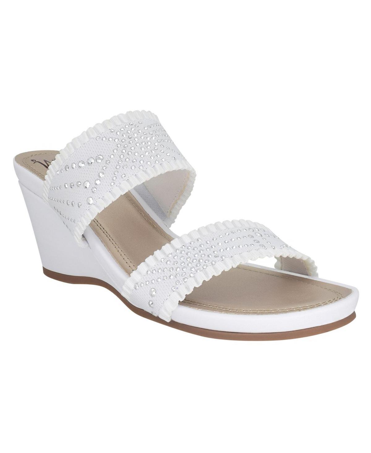 Impo Womens Verbena Embellished Stretch Wedge Sandals Product Image