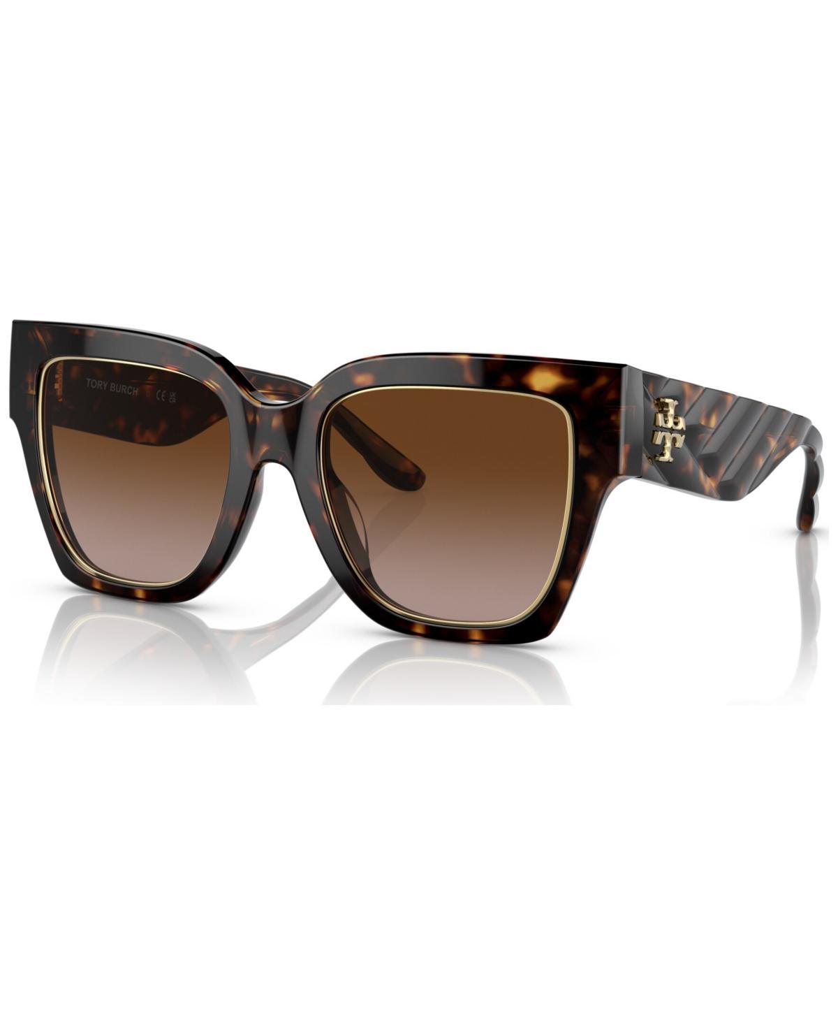 Tory Burch Womens Ty7180u 52mm Tortoise Square Sunglasses Product Image