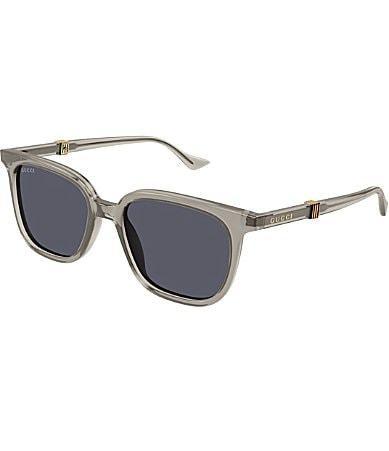 Gucci Mens Running Web 54mm Square Sunglasses Product Image