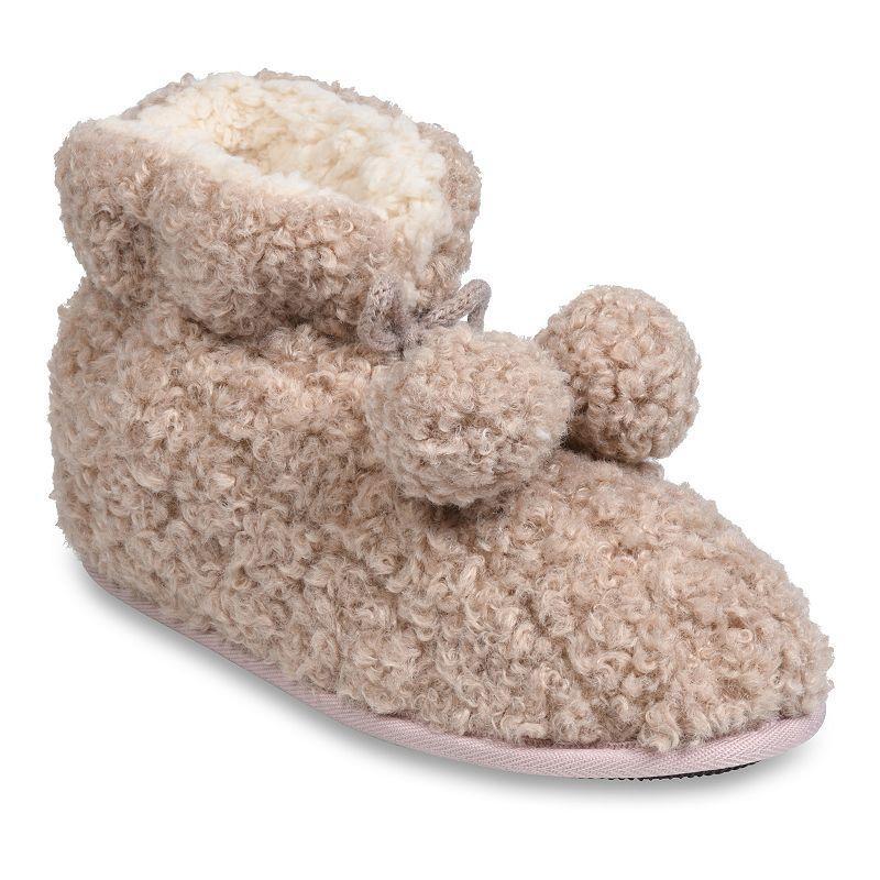 GaaHuu Quilted Teddy Bear Womens Slippers Brown Product Image