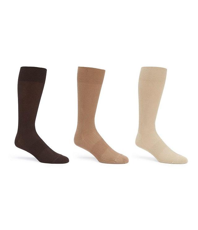 Gold Label Roundtree & Yorke Solid Ribbed Crew Socks 3-Pack Product Image