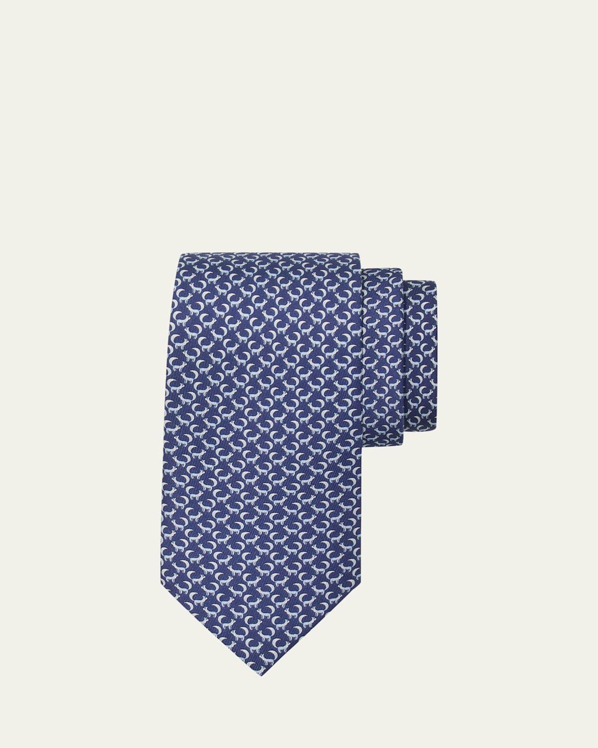 Mens Fox-Print Silk Tie Product Image