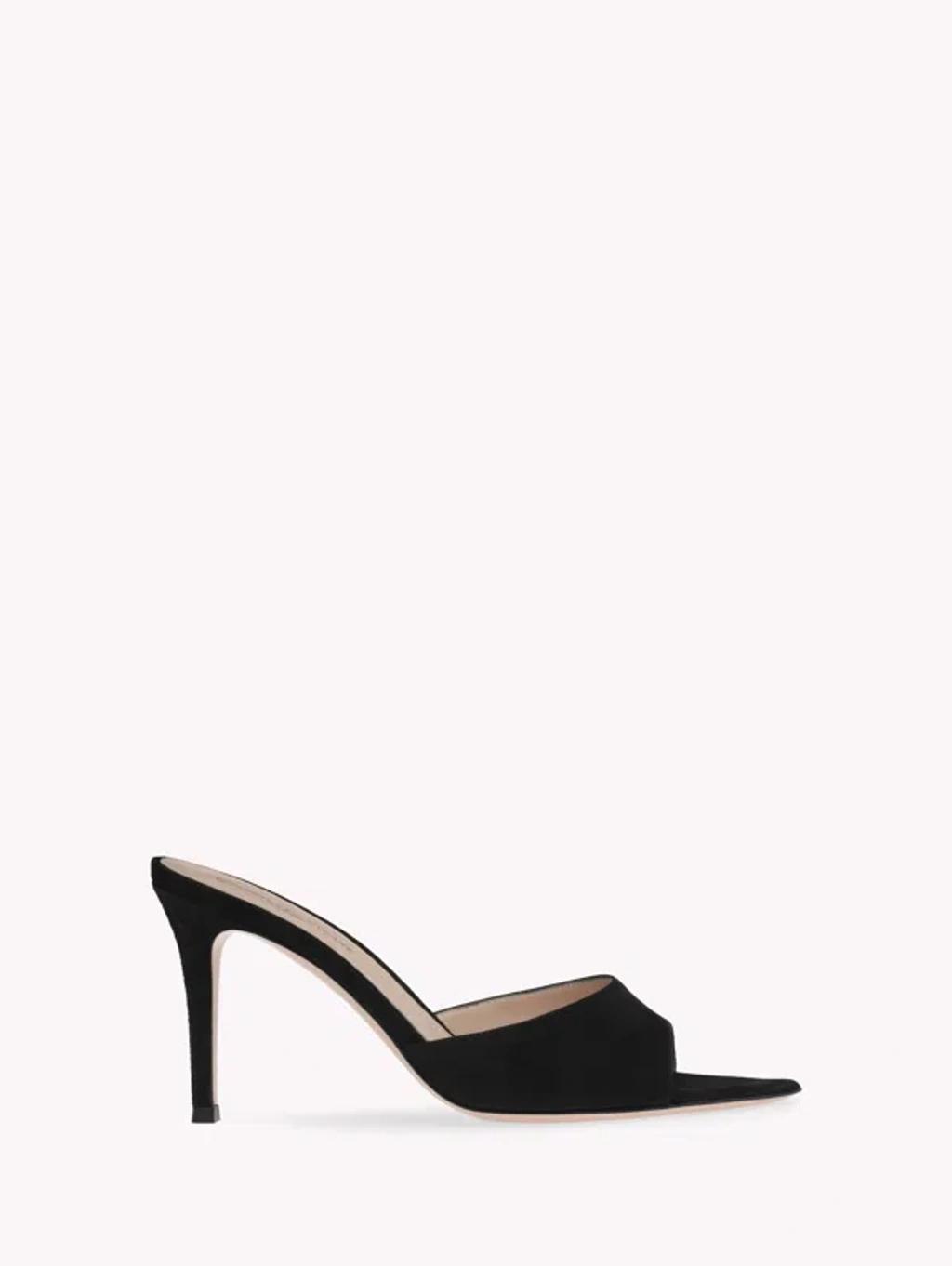 Elle 85mm Suede Mules In Black Product Image