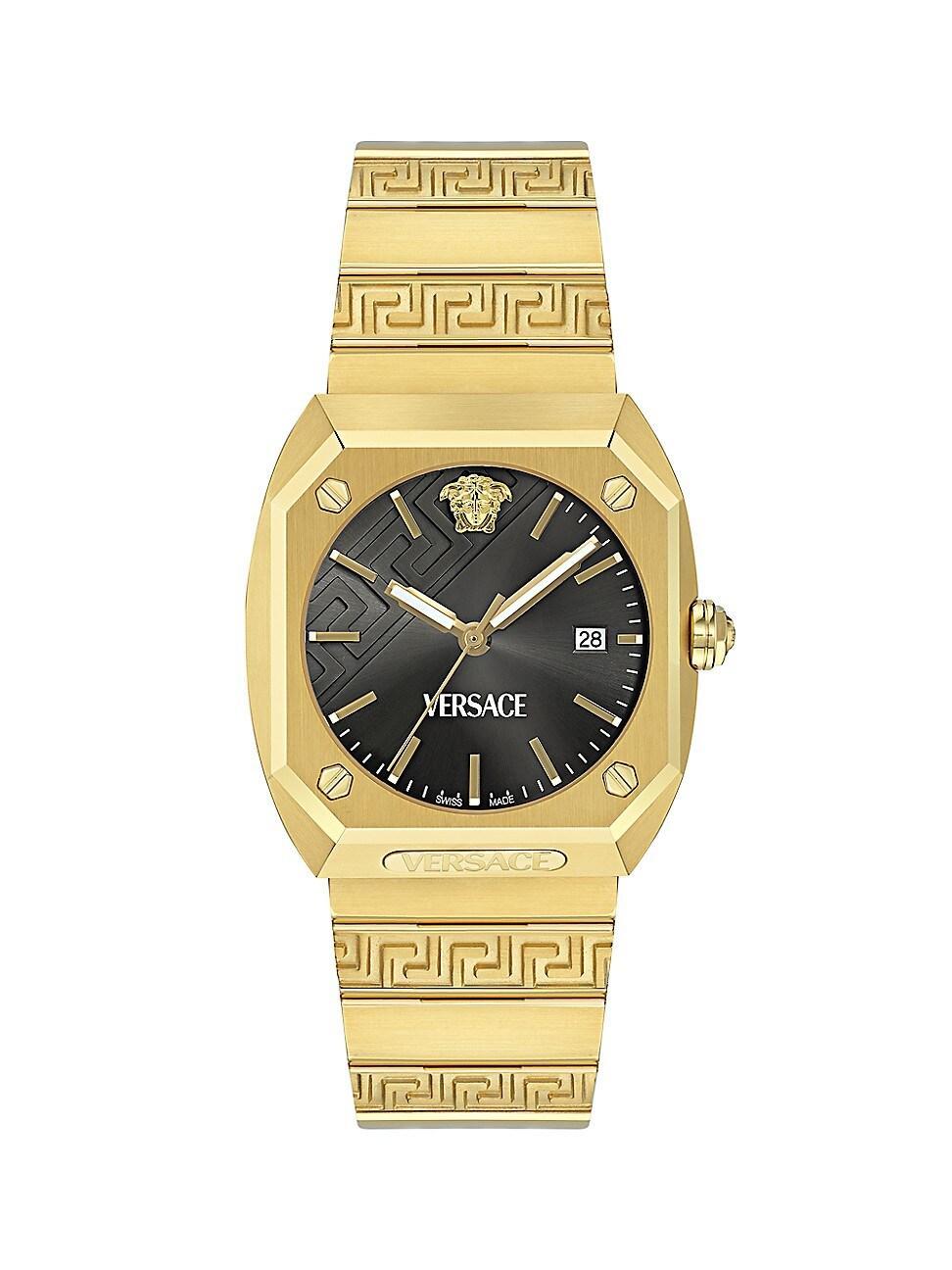 Mens Antares IP Yellow Gold-Plated Stainless Steel Bracelet Watch/44x41.5MM Product Image