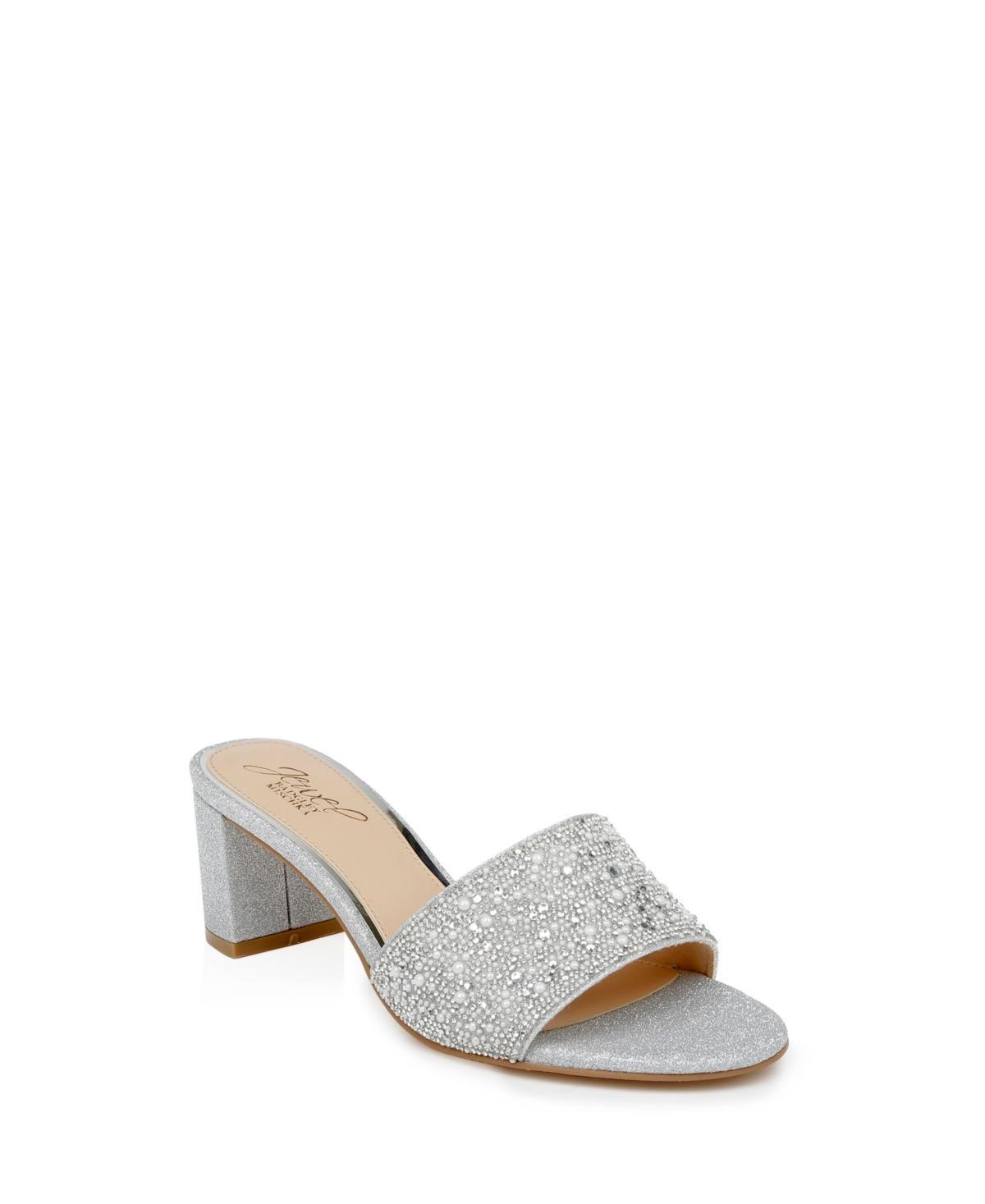 Jewel Badgley Mischka Della Sandal in Silver at Nordstrom, Size 6 Product Image