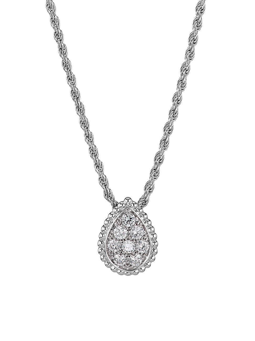 Womens Serpent Boheme 18K White Gold & Diamond Necklace Product Image