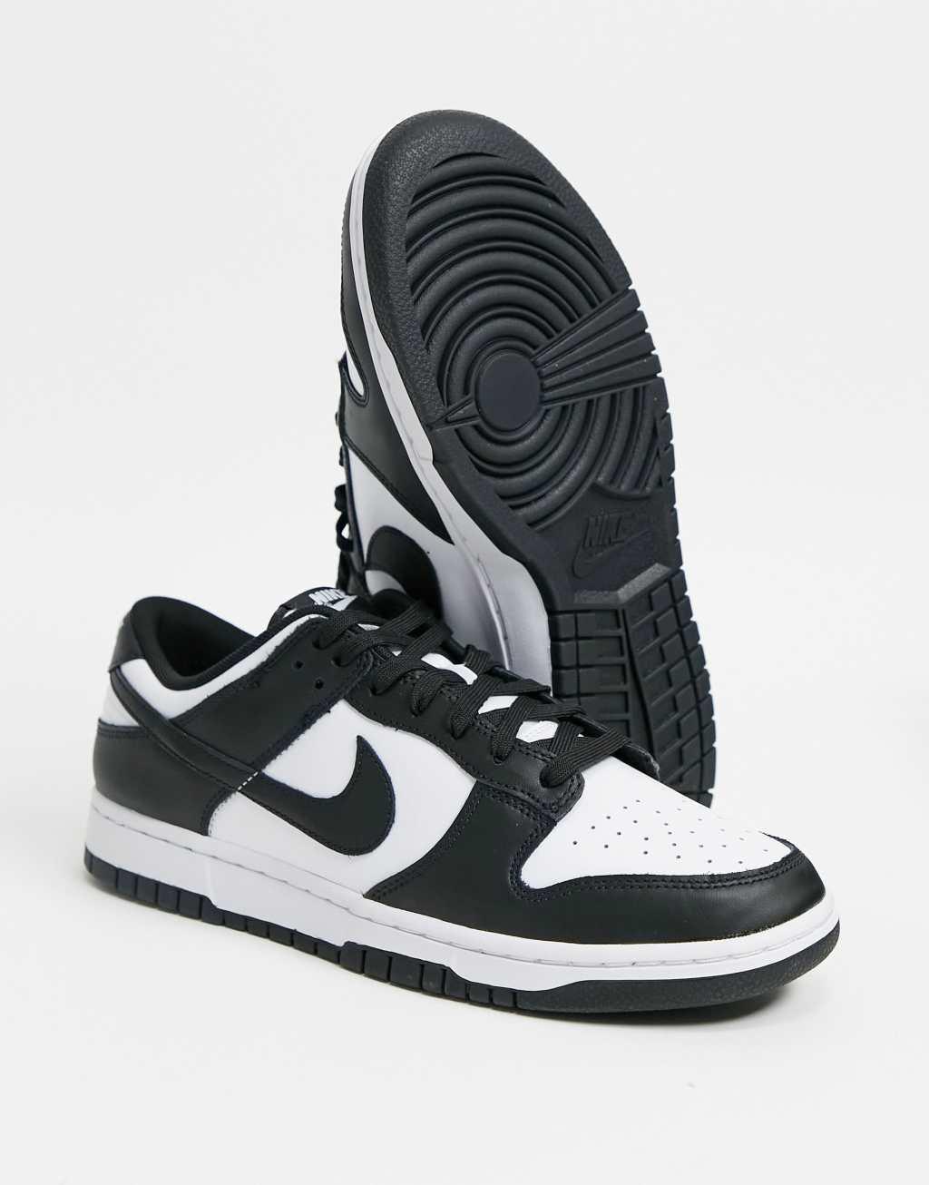 Nike Dunk Low sneakers in white/black Product Image