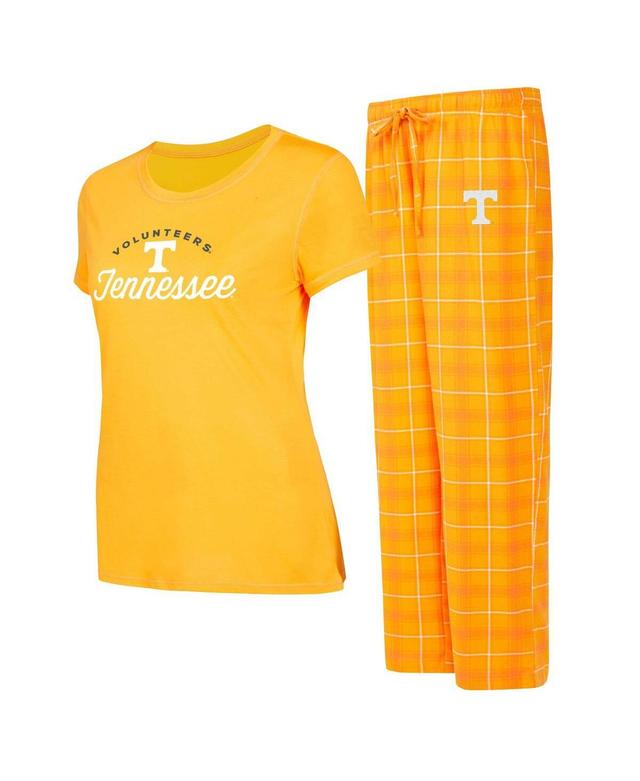 Womens Concepts Sport Tennessee /White Tennessee Volunteers Arctic T-Shirt & Flannel Pants Sleep Set Product Image