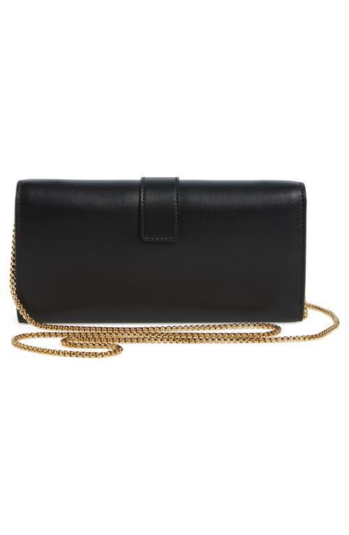 FERRAGAMO Hug Leather Wallet On A Chain In Black Product Image