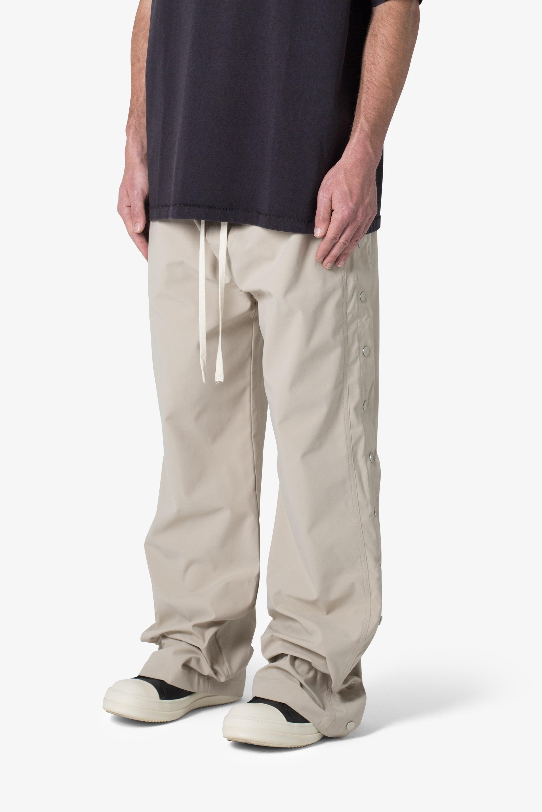 Side Snap Nylon Pants - Tan Product Image