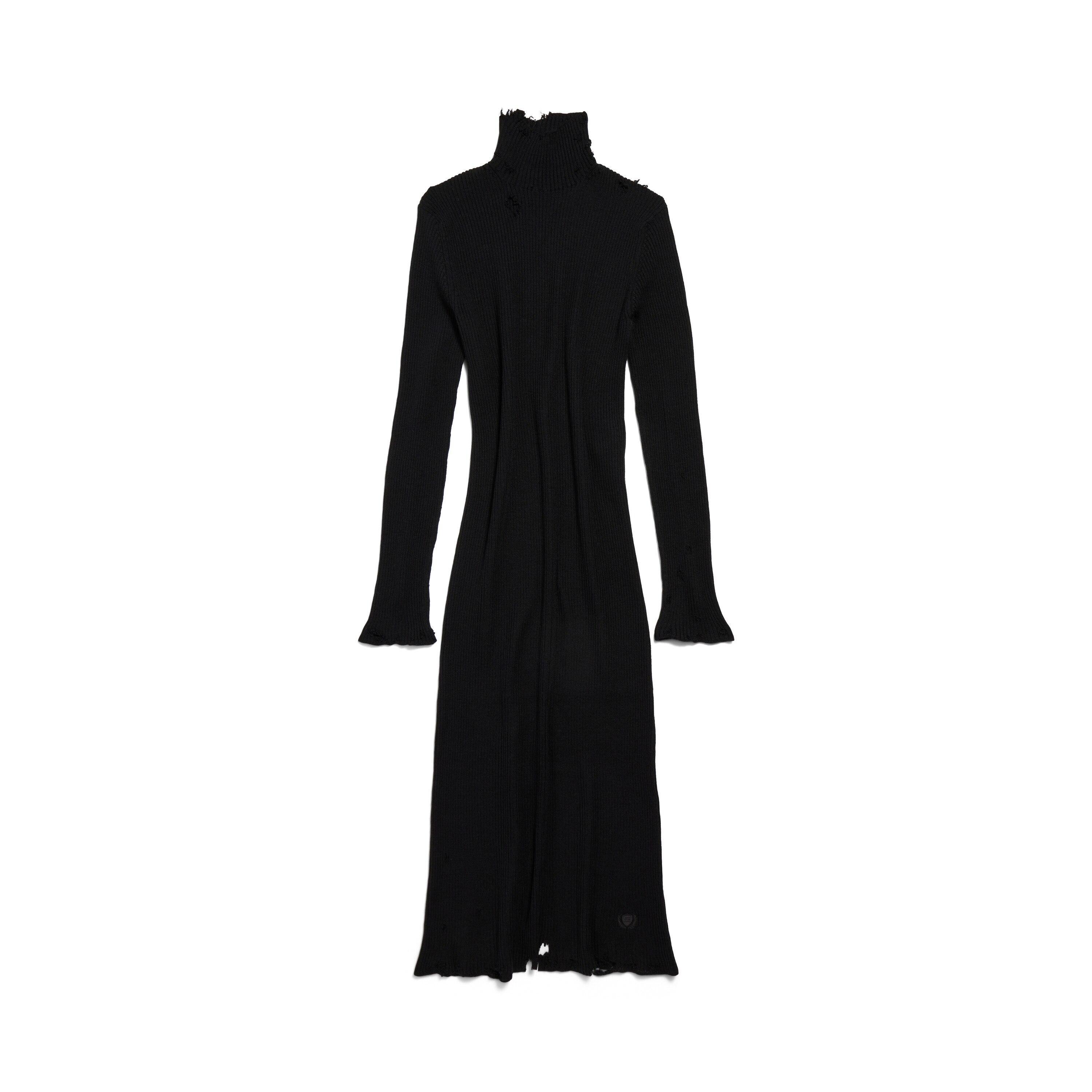 Women's Turtleneck Dress in Black Product Image