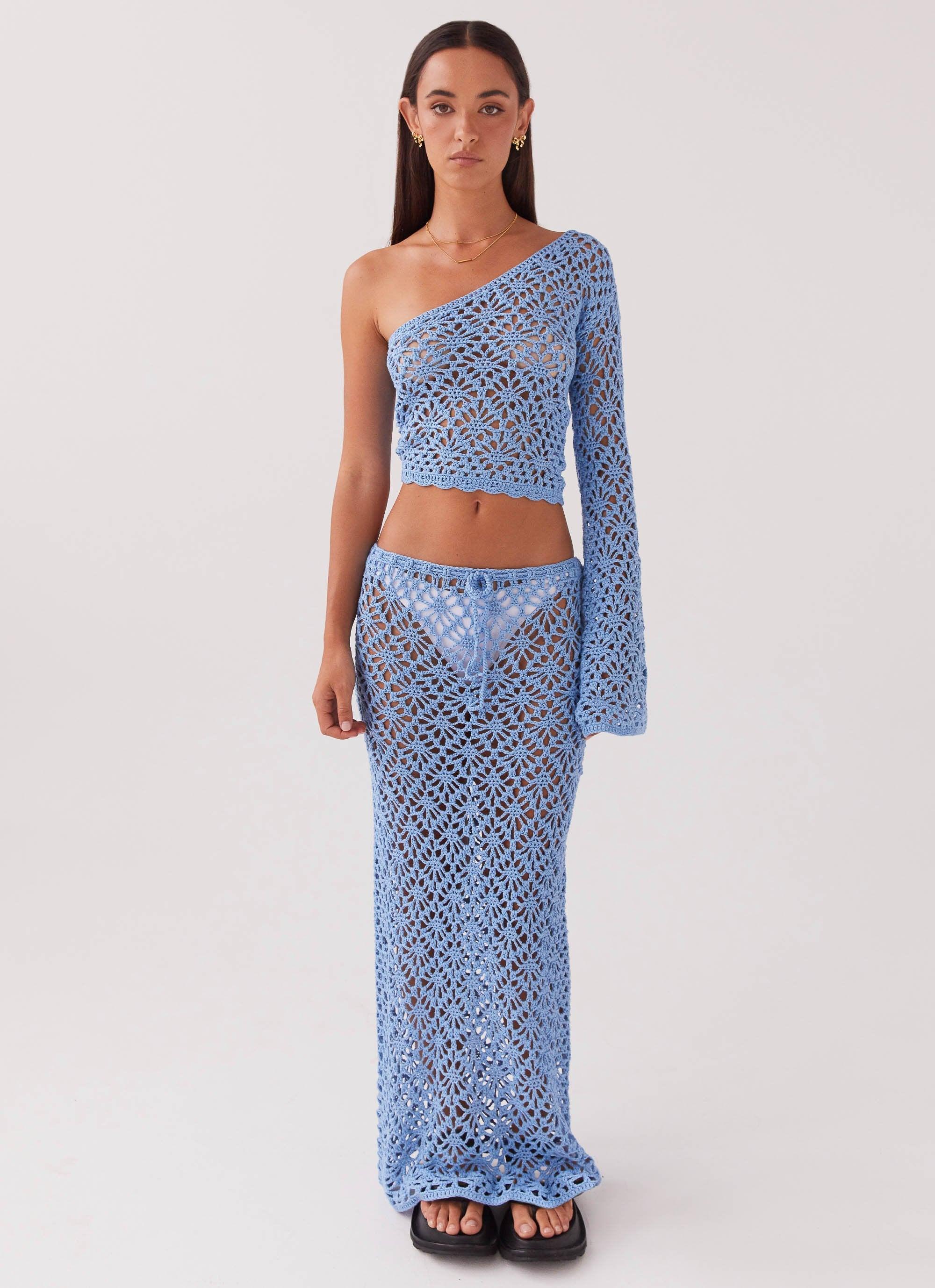 Merliah Crochet Top - Blue Product Image