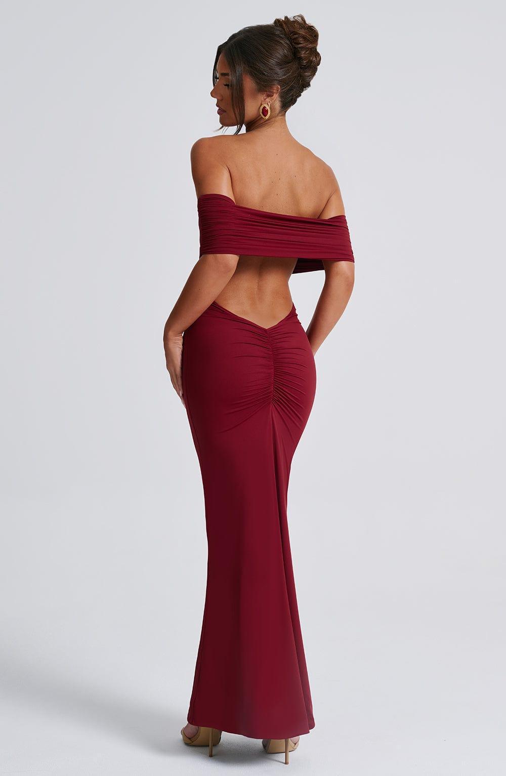 Belinda Maxi Dress - Burgundy Product Image