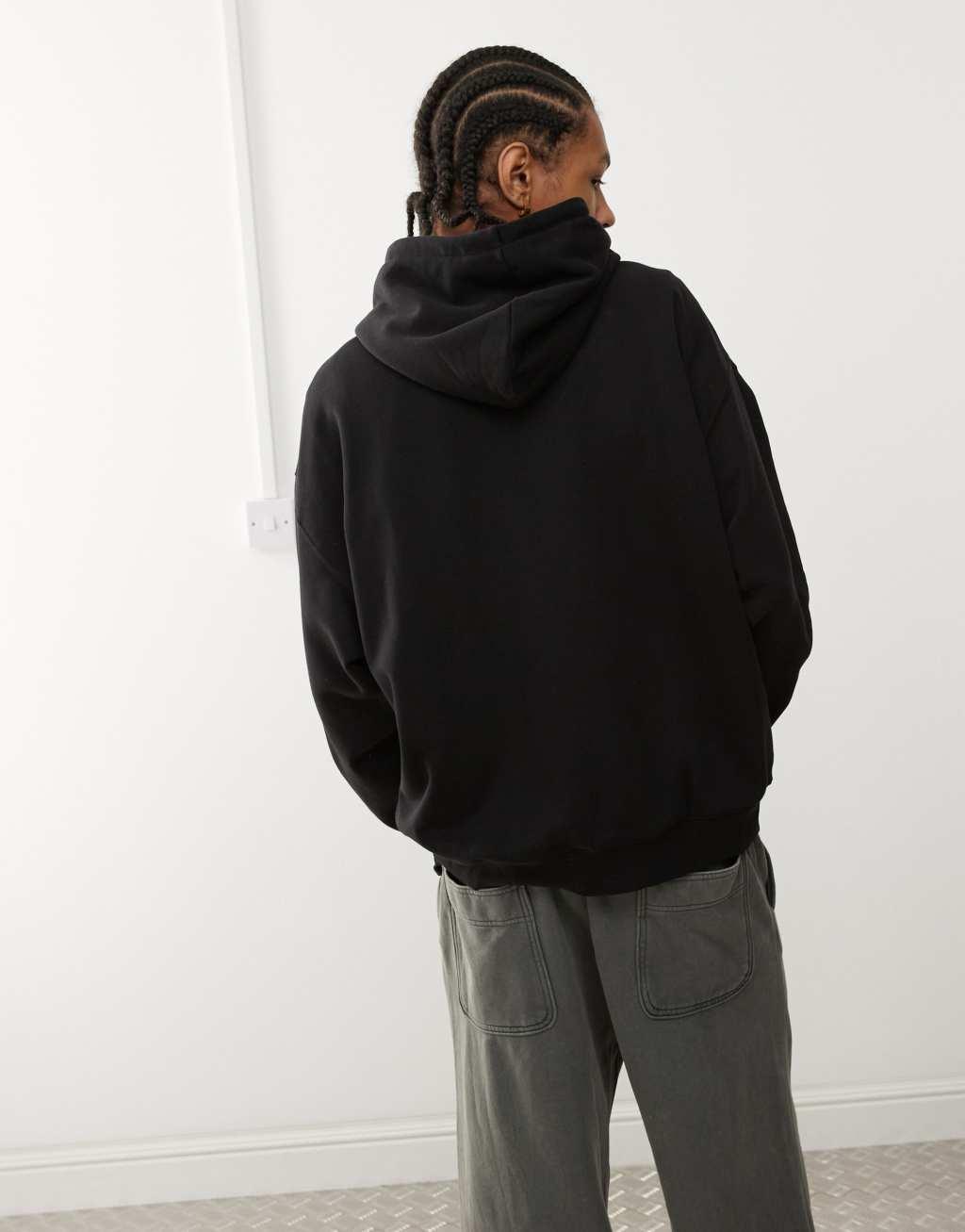 Weekday oversized hoodie in black  Product Image