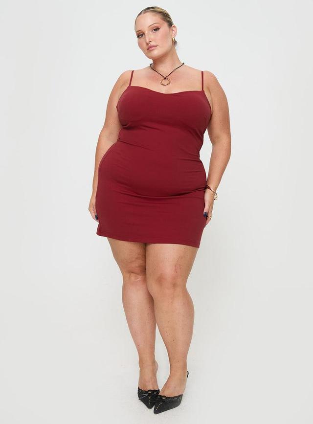 Serafina Mini Dress Red Curve Product Image