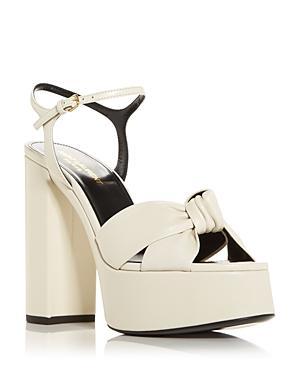 Saint Laurent Women's Bianca Platform High Block Heel Sandals - 6 US / 36 EU - 6 US / 36 EU - Female Product Image