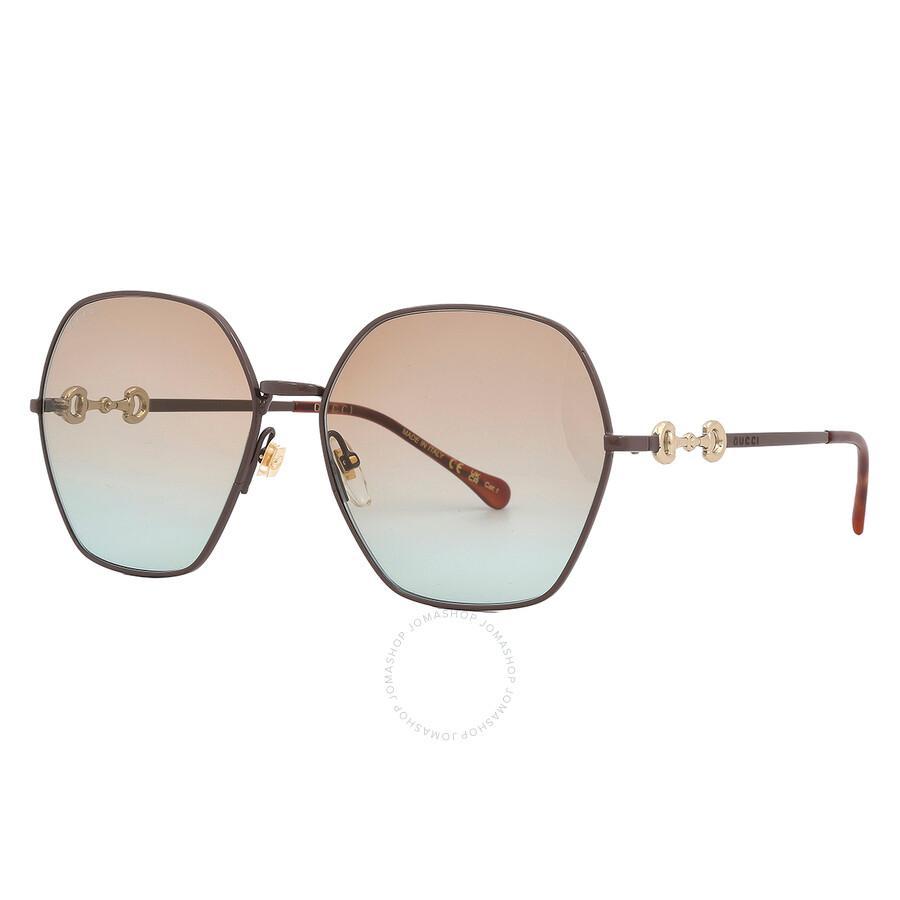 Brown Geometric Ladies Sunglasses Gg1335s 004 62 Product Image