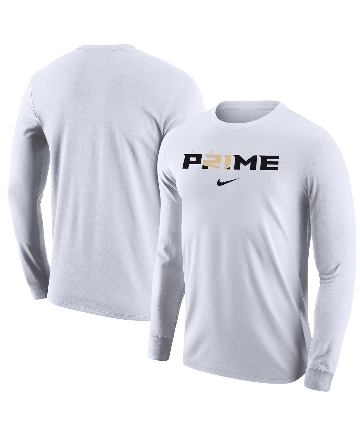 Mens Nike Deion Sanders White Coach Prime Core Long Sleeve T-shirt Product Image