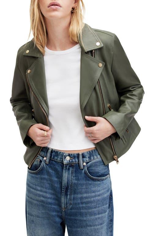 AllSaints Dalby Leather Moto Jacket Product Image