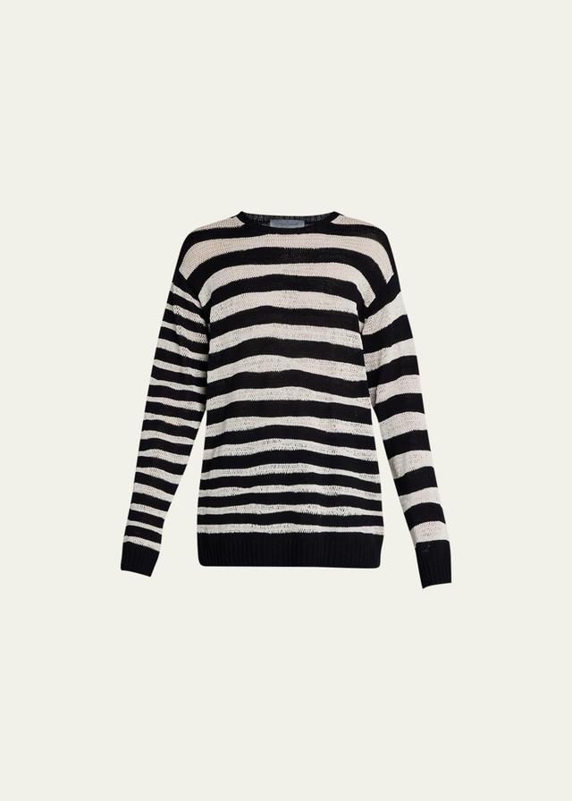 Mens Bar Stripe Cotton Sweater Product Image