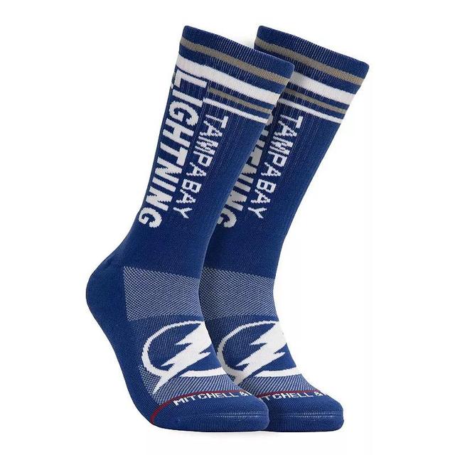 Mens Mitchell & Ness Blue Tampa Bay Lightning Power Play Crew Socks Product Image