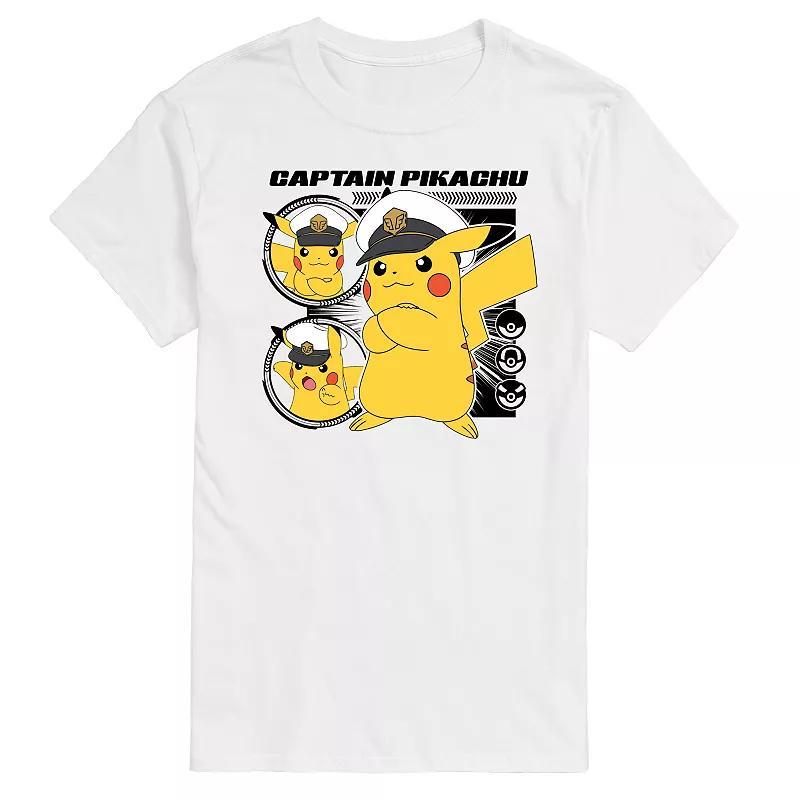 Mens Pokemon Captain Pikachu Graphic Tee Product Image