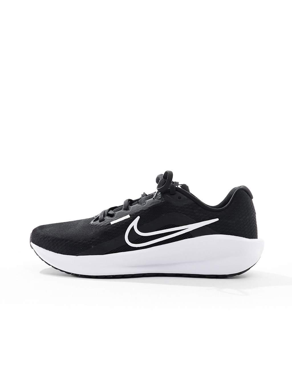 Nike Running Downshifter 13 sneakers in black and white Product Image