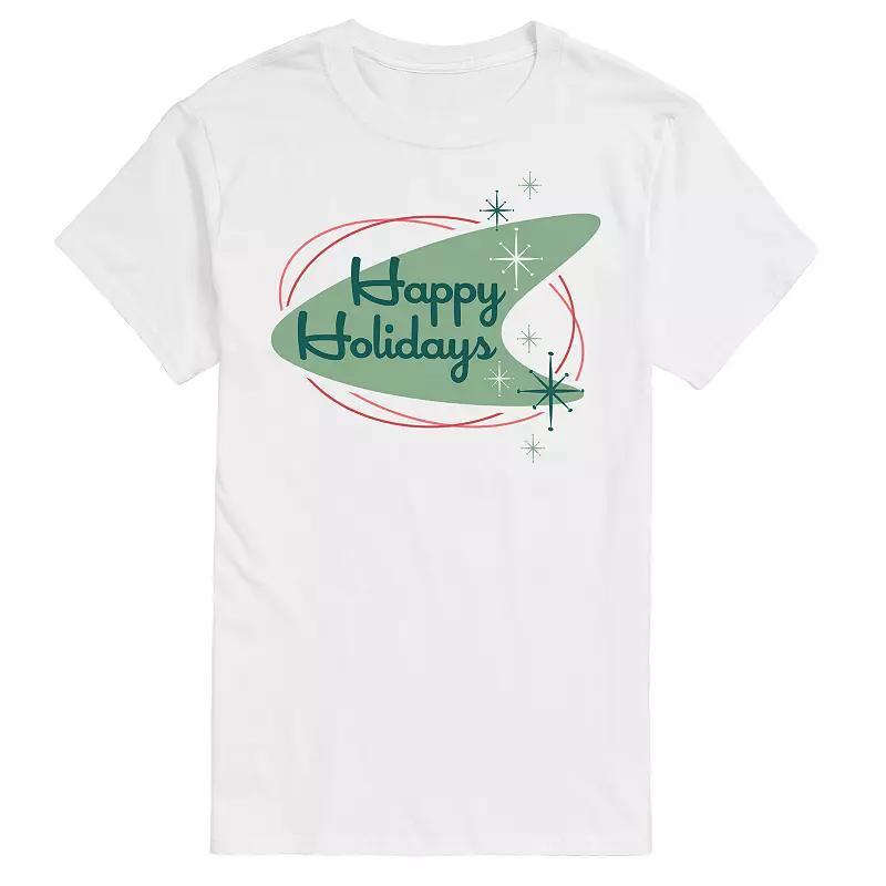 Big & Tall Happy Holidays Sign Graphic Tee, Mens Product Image