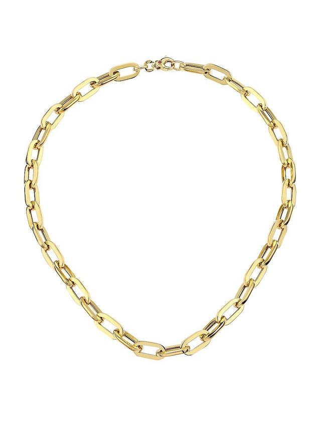 Roberto Coin 18K Yellow Gold Classic Oro Paperclip Link Collar Necklace, 17 Product Image