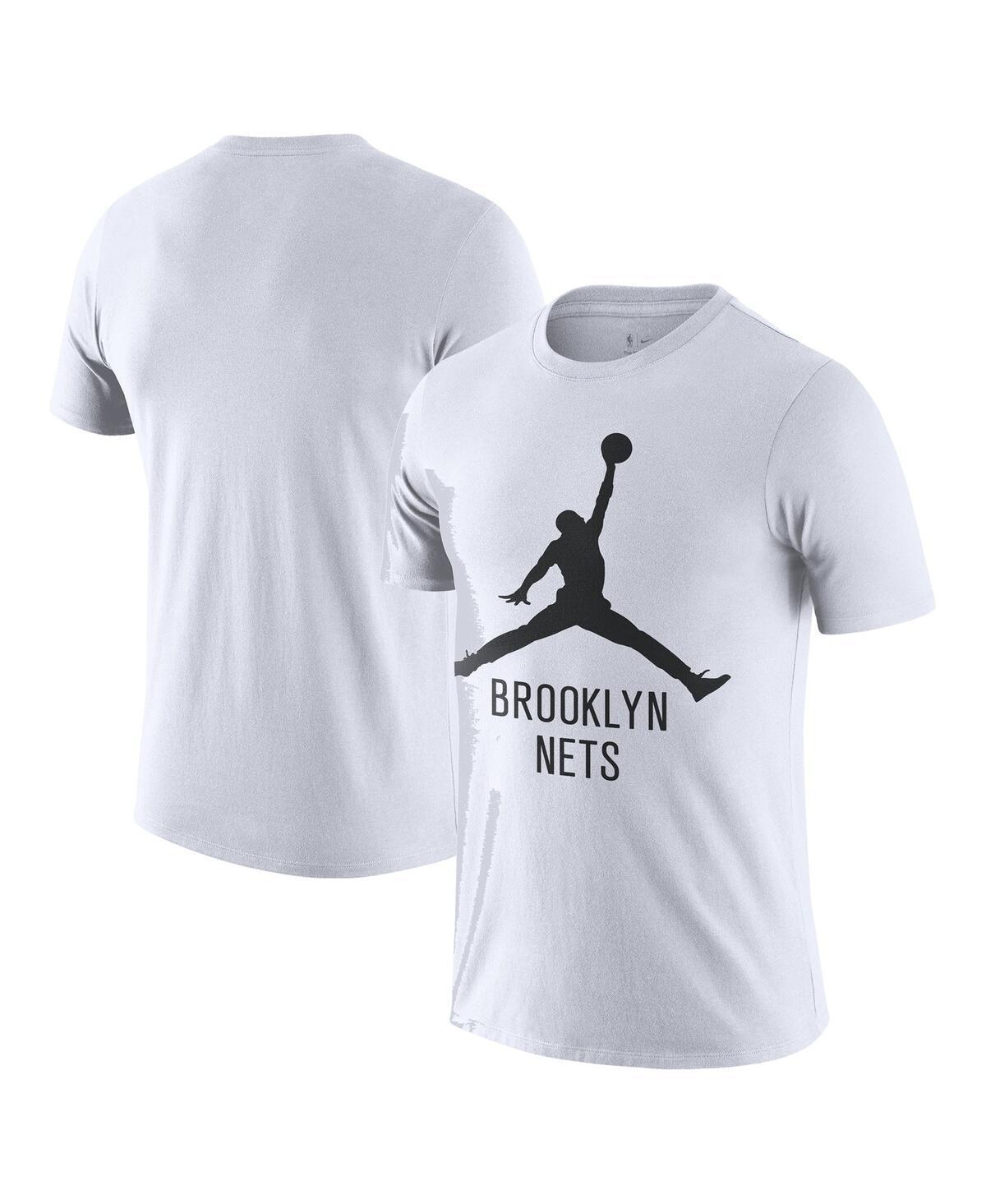 Nike Mens White Brooklyn Nets Essential Jumpman T-Shirt Product Image