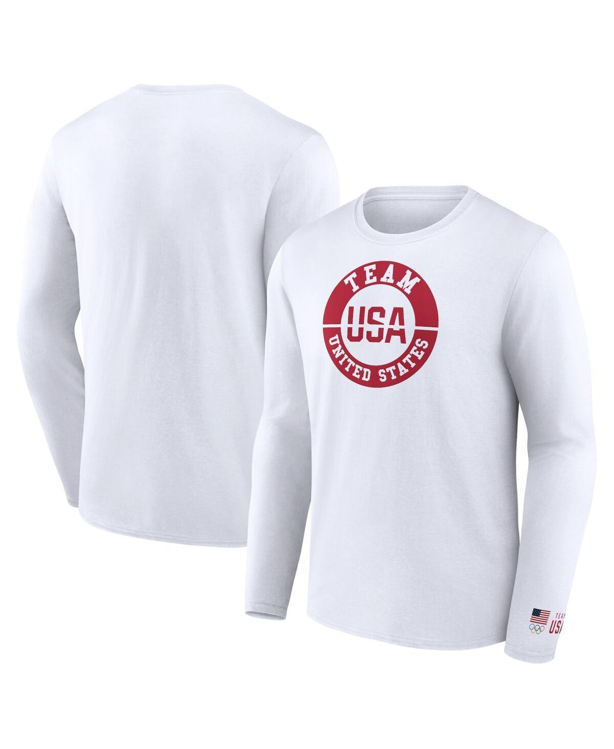 Mens Fanatics Branded White Team USA Logo Unity Emblem Long Sleeve T-Shirt Product Image