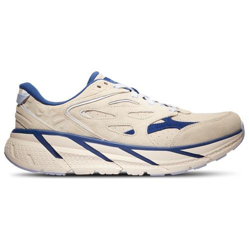 Hoka Mens HOKA Clifton L Suede - Shoes Bellwether Blue/Oat Milk Product Image