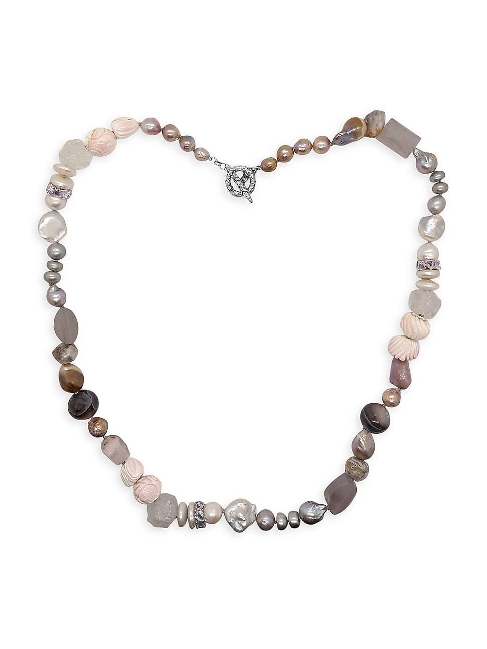 Stephen Dweck Multi-Gem and Pearl Necklace, 39"L Product Image