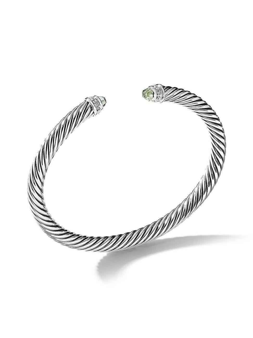 Womens Cable Classics Color Bracelet with Pav Diamonds Product Image