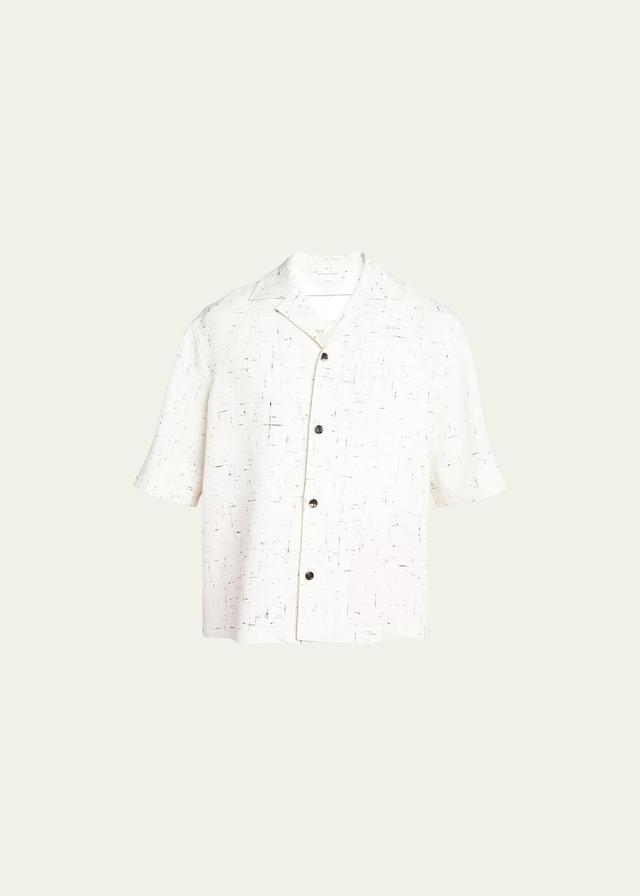 Mens Crisscross Viscose Camp Shirt Product Image