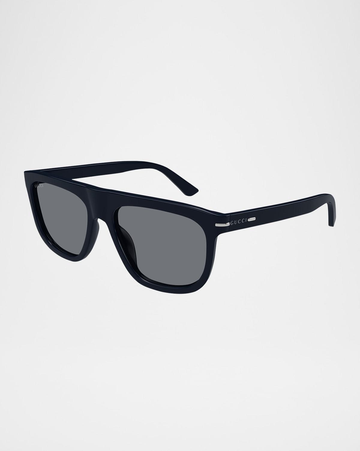 Men's GG1726SM Acetate Rectangle Sunglasses Product Image