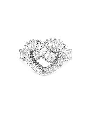 Swarovski Matrix Woven Crystal Heart Ring Product Image