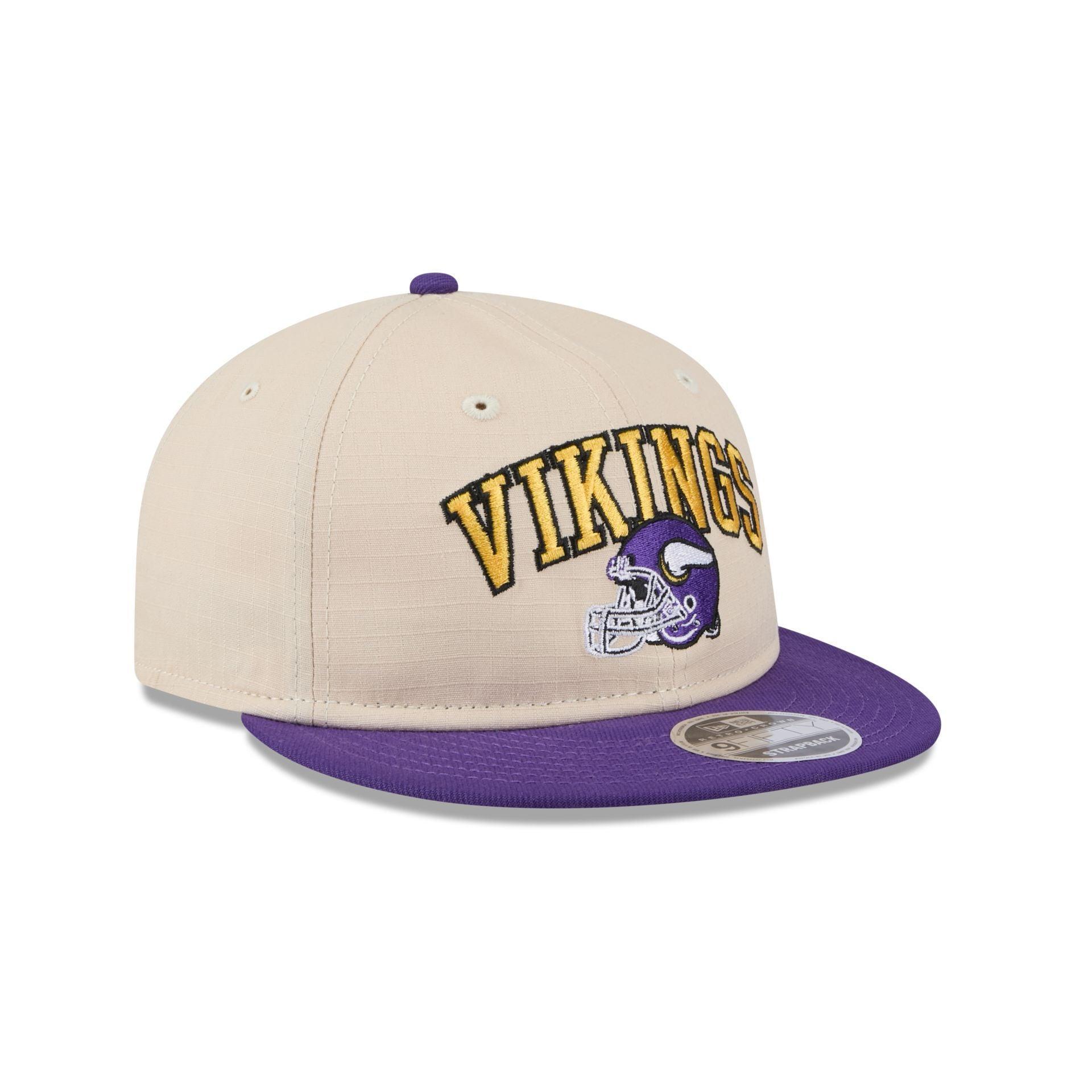 Minnesota Vikings Historic Helmet Retro Crown 9FIFTY Snapback Hat Male Product Image