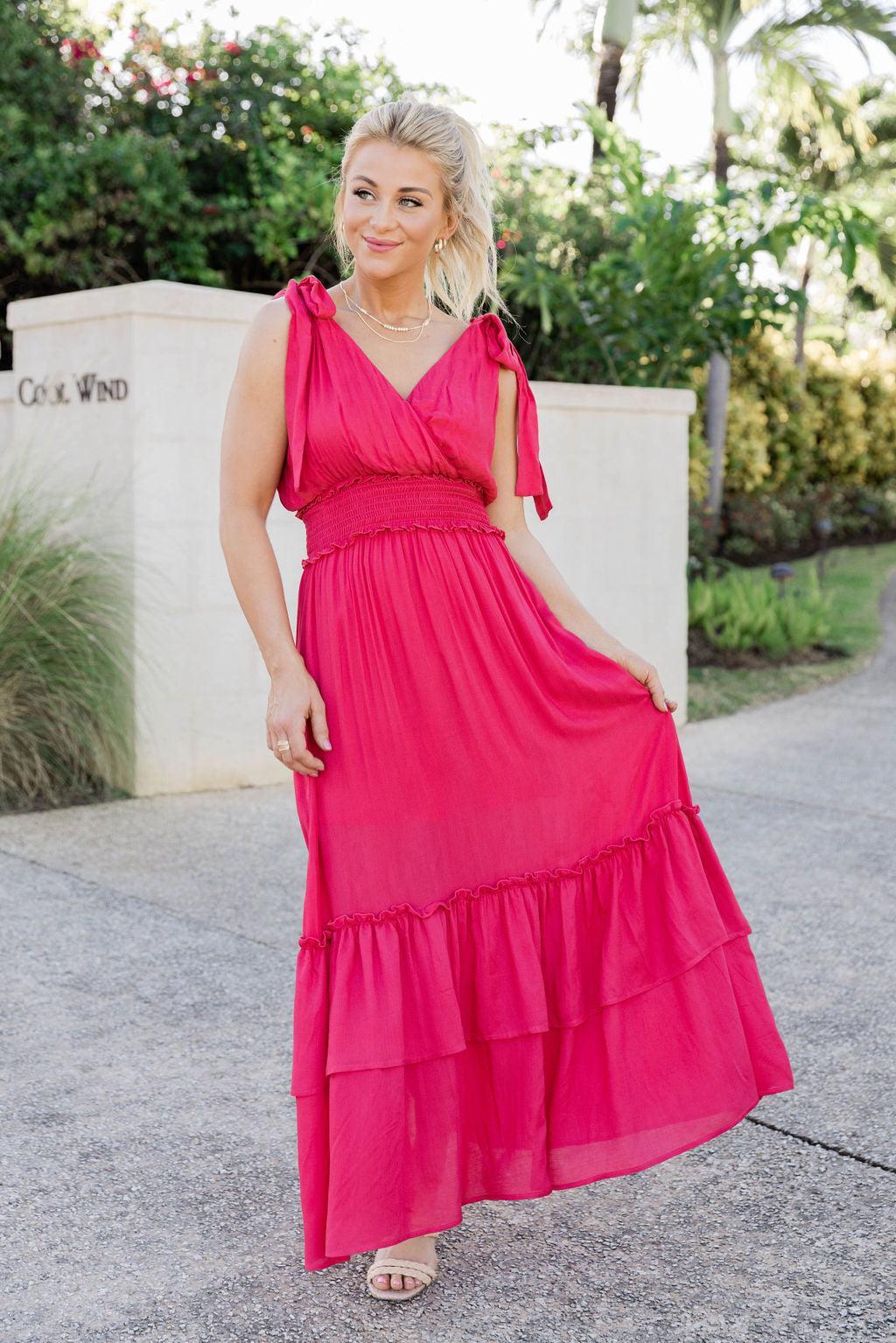 Make It Memorable Watermelon Maxi Dress FINAL SALE product image