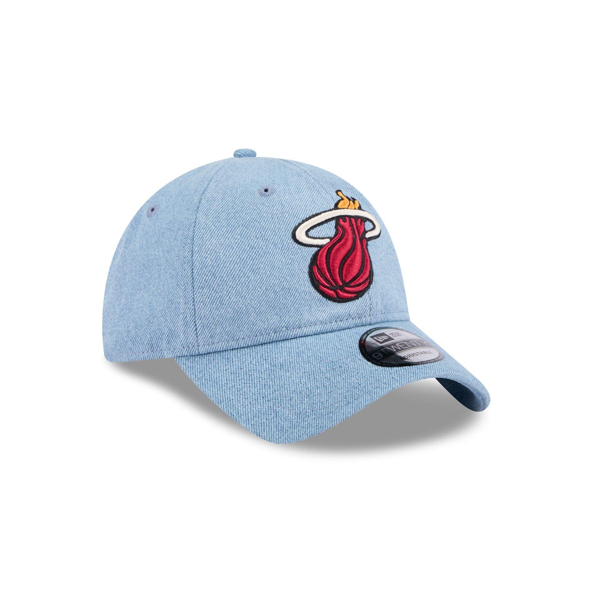 Miami Heat Washed Denim 9TWENTY Adjustable Hat Male Product Image