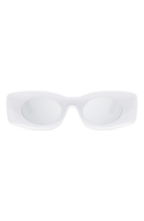 Mens Geometric Logo Acetate & Plastic Rectangle Sunglasses Product Image