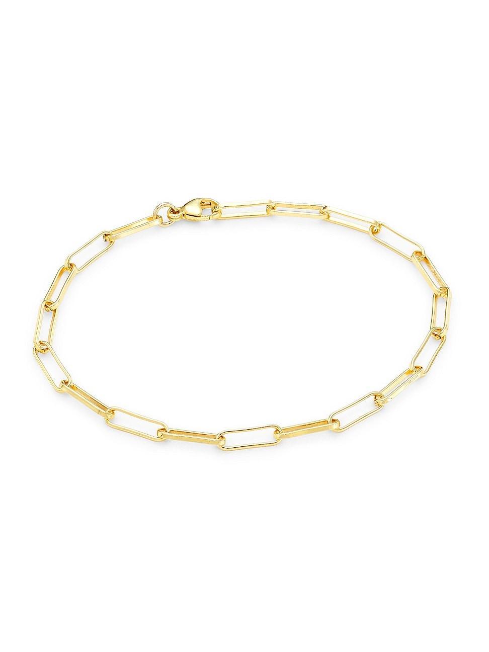 Womens Gold Essentials Layla 14K-Gold-Filled Paper Clip Chain Bracelet Product Image