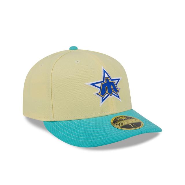 Seattle Mariners Soft Yellow Low Profile 59FIFTY Fitted Hat Male Product Image