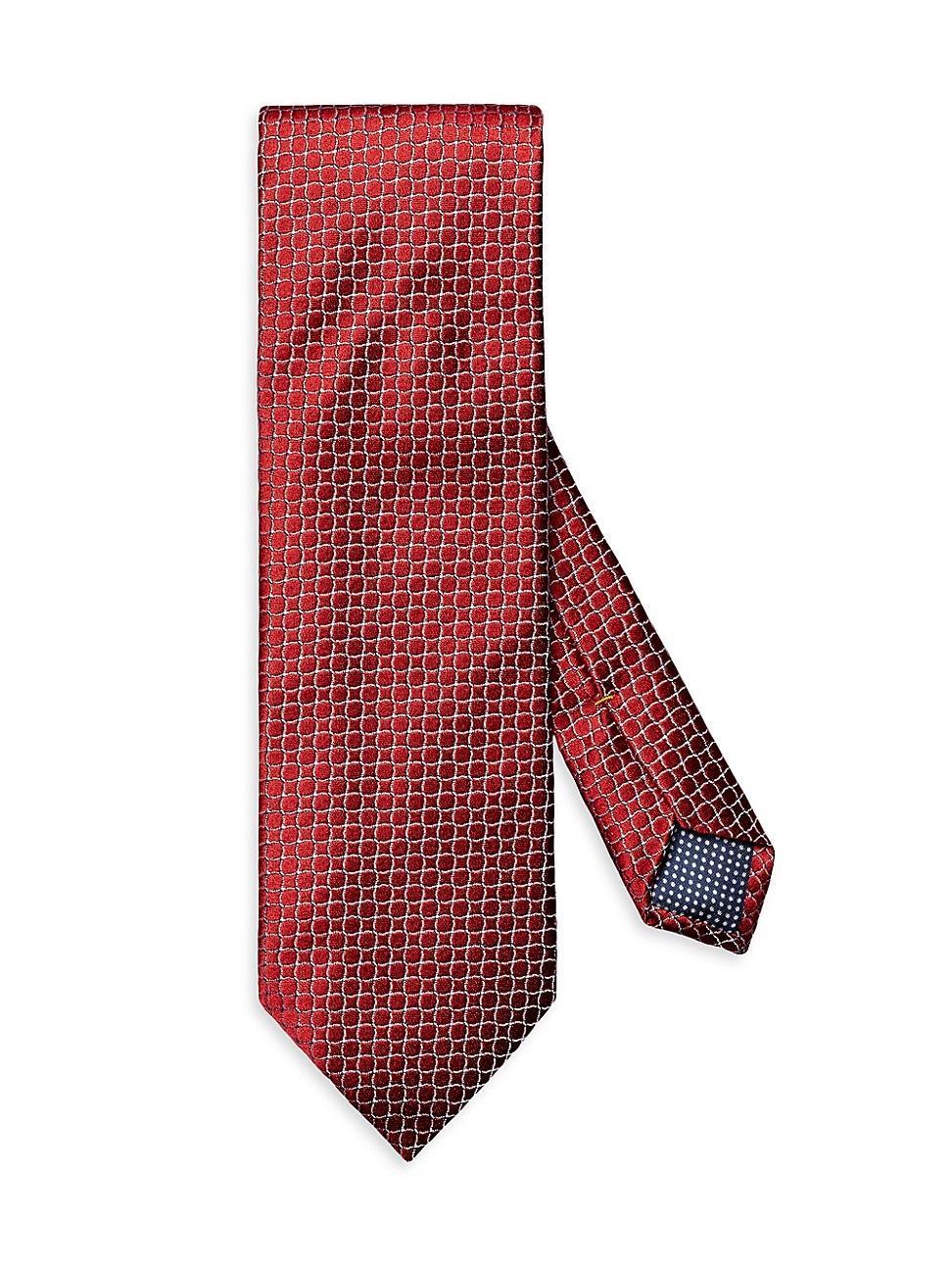 Mens Geometric Woven Silk Tie Product Image